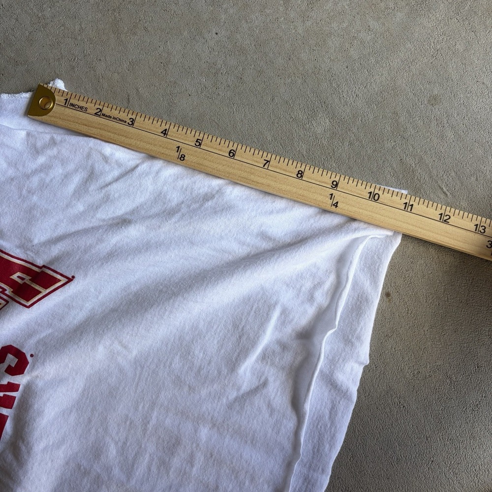 Women's Fanatics Oklahoma Sooners Cut Off V Neck Crop T-shirt White Size‎ Large - Picture 3 of 7